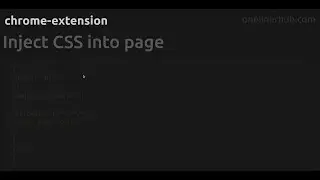 Inject CSS into page #chrome-extension