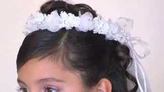 Headwreath with Veil Style FG_910 - White Only