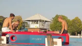 Wipe-out baan op het water