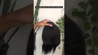 Unboxing Amazon Mihugass Kinky Straight Clip-in Extensions