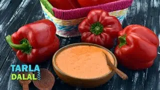 Roasted Bell Pepper Dip by Tarla Dalal