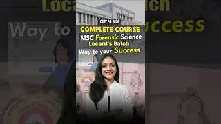 CUET PG 2026 Locard's batch for MSc Forensic Science 🔥 #priyanshijain #cuetpg2026 #forensicscience