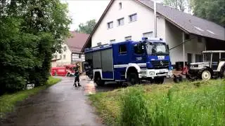 Großalarm - Land unter im Landkreis Ludwigsburg / Feuerwehr Affalterbach