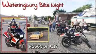 Porsche 911 v Suzuki RG500 bike night run
