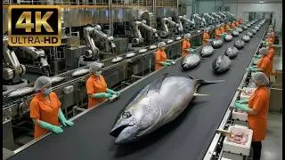 Inside the Giant Blue Tuna Processing Factory | From Ocean to Store (Full Process)