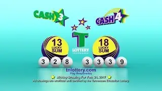 Winning numbers for Cash 3, Cash 4 Midday- Feb. 21