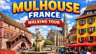 France Mulhouse | One Day Road Trip from Switzerland | 4k Old Town Walking Tour