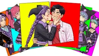 KPOP DEMON HUNTERS - HUNTRIX RUMI and MIRA COSPLAY KUROMI | Sticker Book DIY