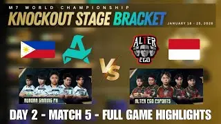 Aurora PH 🇵🇭 vs Alter Ego 🇮🇩 M7 Knockout Stage Day 2 Full Highlights | MLBB M7 World Championship