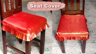 Diy Chair Seat Slipcover Pleated Skirt Washable | How To Make A Simple Chair Seat Cover