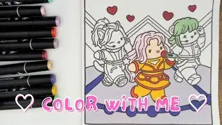 Cute KPop Fast Speed Color With Me 🌸 | Relax With Me 🩷 ASMR Sounds ✨ 