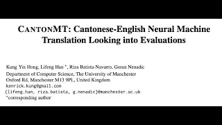 CANTONMT: Cantonese-English Neural Machine Translation Looking into Evaluations