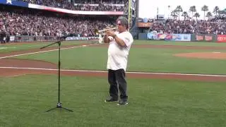 Mic Gillette National Anthem at SF Giants Game 4/9/14
