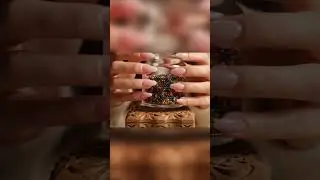 [4k]ASMR Wooden Box Tapping & Glass Jar Scratching with Long Nails #asmrtapping#asmr#viral#shorts