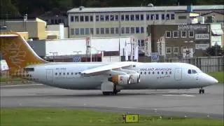 SE-DSS (BAe 146-300) takeoff at BMA
