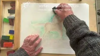 Drawing with Stockmar wax blocks - Horse with rider