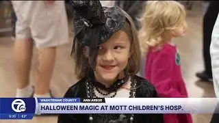 Halloween comes to rooms at C.S. Mott Children's Hospital, bringing joy
