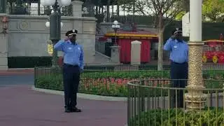 Daily Flag Ceremony at a closed Magic Kingdom