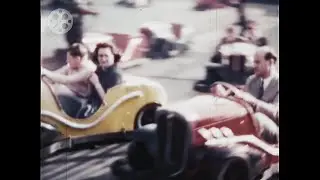 1950 - Wien - Vienna - Gokartbahn - Wurstelprater - Go-kart track - Prater - 1950s - 8mm - Austria