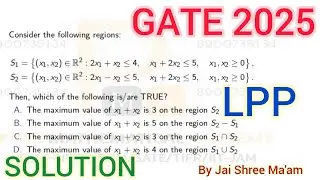 GATE 2025 LPP Q.No 25 Solution | GATE 2025 Mathematics LPP Q.No 25 Solution | GATE 2025 Maths LPP