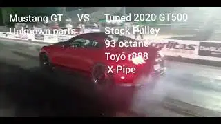 Tuned 2020 GT500 (Stock pulley) Runs 10.3 in 1/4 Mile