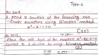 Unit:2 | Finding Root by Bisection Method | Numerical Method | Types:2 | Prashant YT | BE Civil |