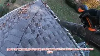 Satisfying Gutter Cleaning POV | Clearing LOTS of Leaves!