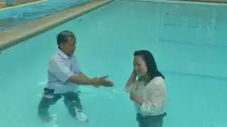 Baptism of sister Elena  Oshaug and short testimony  -  Jun Lumingkit