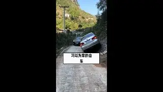 Common practice for two cars meeting while driving #dengd&ograve;ng chicken #narrow road car meet up