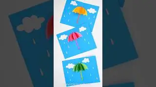 3D Umbrella Craft ☔️ 🌧️