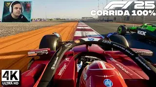 Charles Leclerc Ferrari SF25 2025 I Corrida Lusail GP do Qatar 4K I F1 25 Gameplay