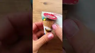 Unwrapping a Chocolate-Filled Wafer Cone with Rainbow Sprinkles 🍦🍫