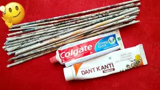 Best out of waste craft ideas | toothpaste tube craft | Newspaper craft ideas | HMA##389