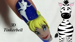 3D Tinkerbell Acrylic Nail Art Design Tutorial | Disney
