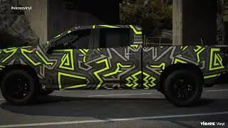 Vicrez Vinyl Car Wrap Film vzv10874 Green Neon Tribal Abstract