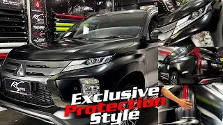 Stiker Wrapping Mobil Bandung RS Premium Exclusive Protection Style Pajero Black SolidStone Silk