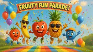 The Fruity Fun Parade 🍎🍌 | Educational Kids Song with Rhymes, Colors & Music | KiKi Kids