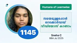 1145 I Sneha C I Humans of Learnwise I BBA I Kerala's No.1 IGNOU Coaching Platform #learnwise