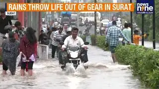 Torrential Rains Cripple Surat: Flooding, Traffic Disruption, and Emergency Rescues | News9