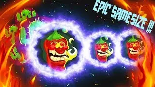 EPIC SAMESIZE POPSPLIT---TRICKSPLIT?!*PUSHSPLIT!! Gota.io--Sanik