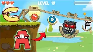 Red Ball 4 vs Alphabet Lore Boss Fight