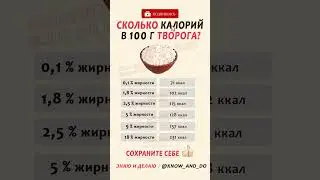 👉 Творог калорийность на 100 грамм 🥣 Сколько калорий и ккал в 1,8 2,5 5 9 и 18 % процентов творога