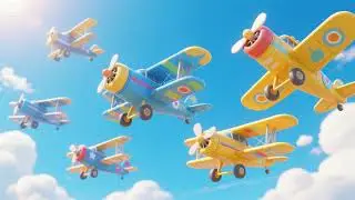 Color Match the Toy Planes | Learn Colors with Nursery Rhymes & Kids Songs