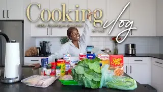 my first cooking vlog | make thanksgiving dinner with me!