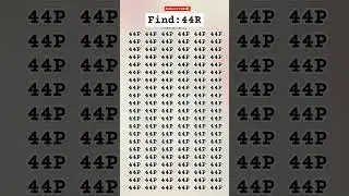 How Genius are you find 44R in 6 sec #shorts #sec #seek #maths #eyetest