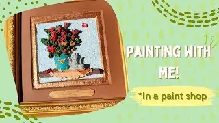 Painting with me! Painting a little picture in a paint shop | With relaxing Music ⭐ | Mvart