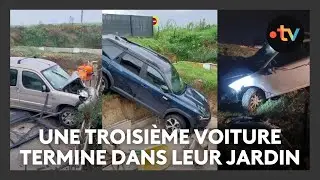 C'est la troisième fois qu'une voiture termine sa route dans leur jardin
