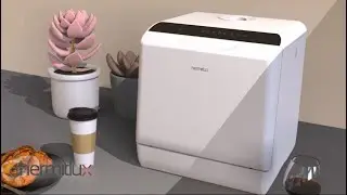 Hermitlux DW04 Portable Countertop Dishwasher - 18 Inches Dishwasher with 5 L Built-in Water Tank