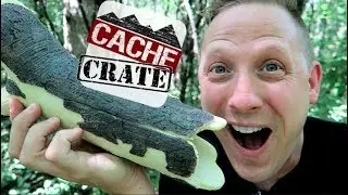 HIDING A FAKE LOG GEOCACHE! (Summer 18' Hero Crate Unboxing)