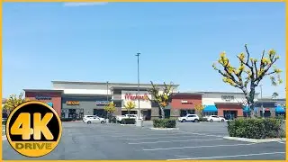 Driving Tour of West Plaza Shopping Center, Riverside [4K]